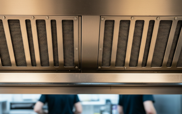 Filtres neufs installés par Cleanot - fast-food Montreuil